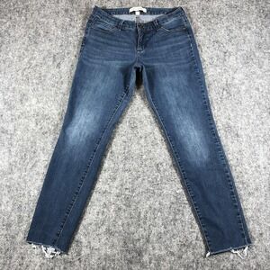 Vintage America Women's 6 Blue Skinny‎ Raw Hem Stretch Jeans